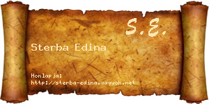Sterba Edina névjegykártya